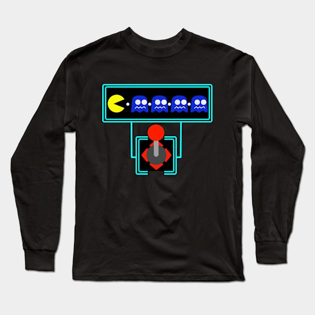 Pacman Acrade Long Sleeve T-Shirt by Meechemax